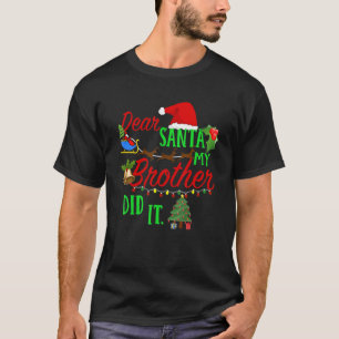 Santa 親愛 My Brotherおもしろい兄妹 Tシャツ