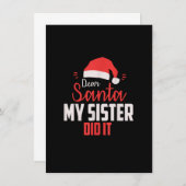 Santa 親愛 My Sister Did - Christmasメリー Chri 招待状 (正面/裏面)