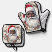 Santa  鍋つかみ&鍋敷きセット (正面/裏面)