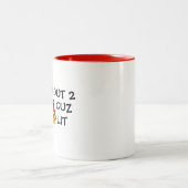 Santa 飲 Emoji Coffee Mag - Lit クール Two Tone ツートーンマグカップ (中央)
