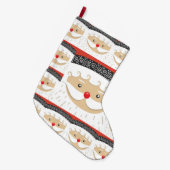 Santa 027 ラージクリスマスストッキング (正面 (吊り時))