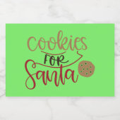 Santa 1フードコンテナラベル保管用Cookie フードラベル (シングルラベル)