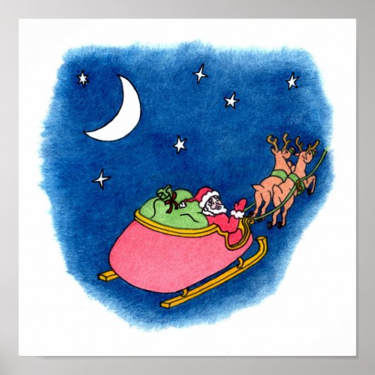 Santa 12x12プリント ポスター (正面)