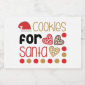 Santa 2フードコンテナラベル保管用Cookie フードラベル (シングルラベル)