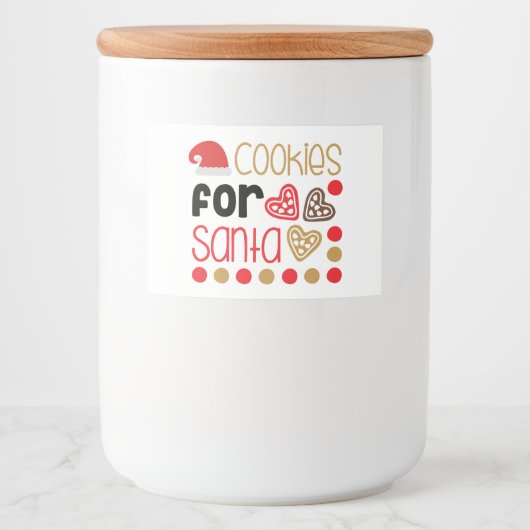Santa 2フードコンテナラベル保管用Cookie フードラベル (正面)