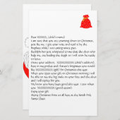 Santa 2文房具からの個人用に設定できる文字 便箋 (正面/裏面)