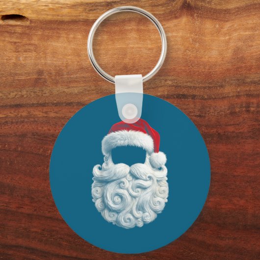 Santa 67 6 7 Six Seven Beard Cool Realistic  キーホルダー (正面)