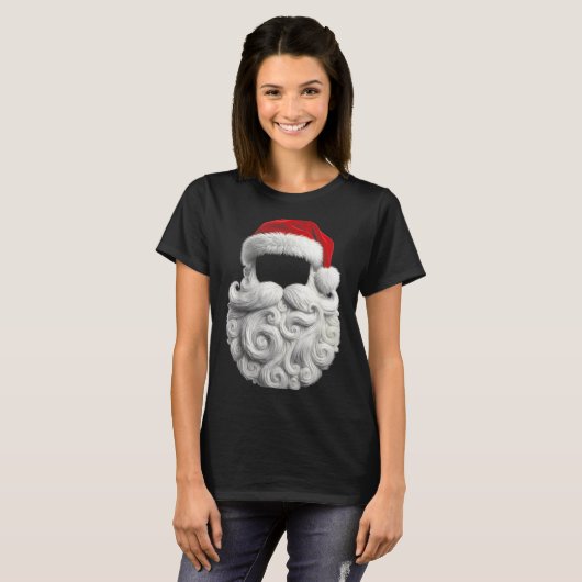 Santa 67 6 7 Six Seven Beard Cool Realistic  Tシャツ (正面フル)