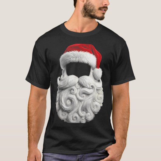 Santa 67 6 7 Six Seven Beard Cool Realistic Tシャツ (正面)