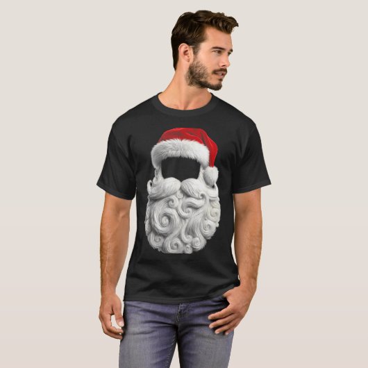 Santa 67 6 7 Six Seven Beard Cool Realistic Tシャツ (正面フル)