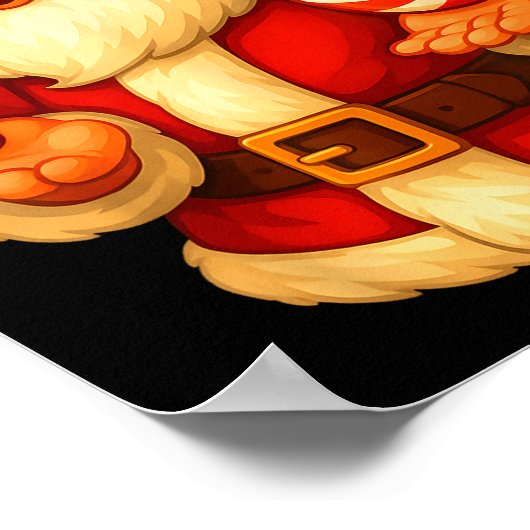 Santa 67 Candy Cane Six Seven Santa Claus Funny Ch ポスター (角)