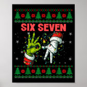Santa 67 Christmas Ugly Sweater Fingers Six Seven  ポスター (正面)
