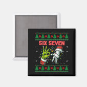 Santa 67 Christmas Ugly Sweater Fingers Six Seven  マグネット (正面/裏面)