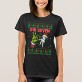 Santa 67 Christmas Ugly Sweater Fingers Six Seven  Tシャツ (正面)