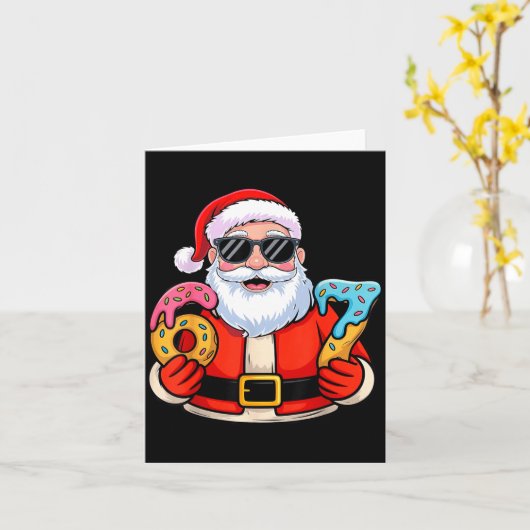 Santa 67 Ice Cream Drip Christmas  カード (黄色い花)