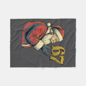 Santa 67 Number Funny Christmas Meme Se  フリースブランケット (正面(横))