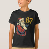 Santa 67 Number Funny Christmas Meme Se  Tシャツ (正面)