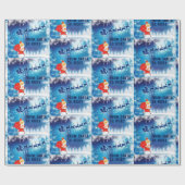 Santa Add Child's Nameからのクリスマスイブ配信 ラッピングペーパー (フラット)