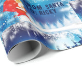 Santa Add Child's Nameからのクリスマスイブ配信 ラッピングペーパー (ロールコーナー)