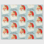 Santa Add Child's Name 読簡単 Young Kidsより ラッピングペーパー (フラット)
