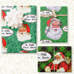 Santa Add Child's Name 3 Personal Christmasから ラッピングペーパーシート<br><div class="desc">Santa Add Child's Name 3 Personal Christmas Wrapping紙シート</div>