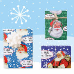 Santa Add Child's Name 3 Personal Christmas W ラッピングペーパーシート<br><div class="desc">Santa Add Child's Name 3 Personal Christmas Wrapping紙シート</div>