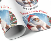 Santa Add Child's Name African Americanより ラッピングペーパー (ロールコーナー)