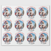 Santa Add Child's Name Large 転が Scaleより ラッピングペーパー (フラット)