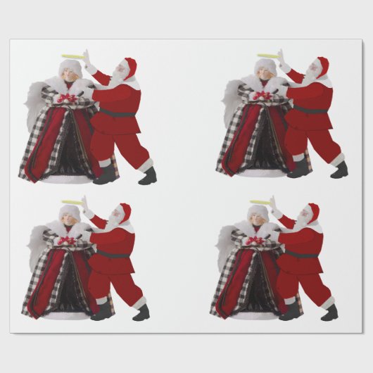 Santa Adjusting a Halo Wrapping Paper ラッピングペーパー (フラット)