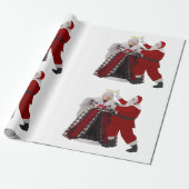 Santa Adjusting a Halo Wrapping Paper ラッピングペーパー (アンロールド)