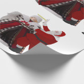 Santa Adjusting a Halo Wrapping Paper ラッピングペーパー (角)