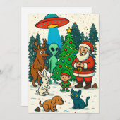 Santa, Aliens & Holiday Poop Christmas Encounter シーズンカード (正面/裏面)