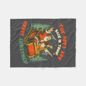 Santa &amp; Jesus Back In Town Merry Christmas, Ho フリースブランケット (正面(横))