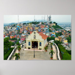 Santa Ana Chapel, Guayaquil，エクアドルのポスター ポスター