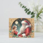 Santa and a little girl, red & gold シーズンカード (スタンド正面)