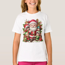 Santa and children  tシャツ