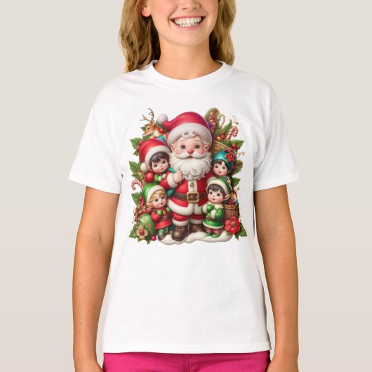 Santa and children tシャツ (正面)