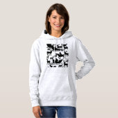 Santa and deer chrismas hoodie for ladies  パーカ (正面フル)