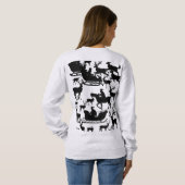 Santa and deer chrismas sweat-shirt for ladies  スウェットシャツ (裏面フル)