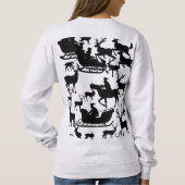 Santa and deer chrismas sweat-shirt for ladies  スウェットシャツ (裏面)