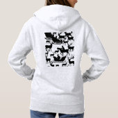 Santa and deer chrismas sweat-shirt for ladies  パーカ (裏面)
