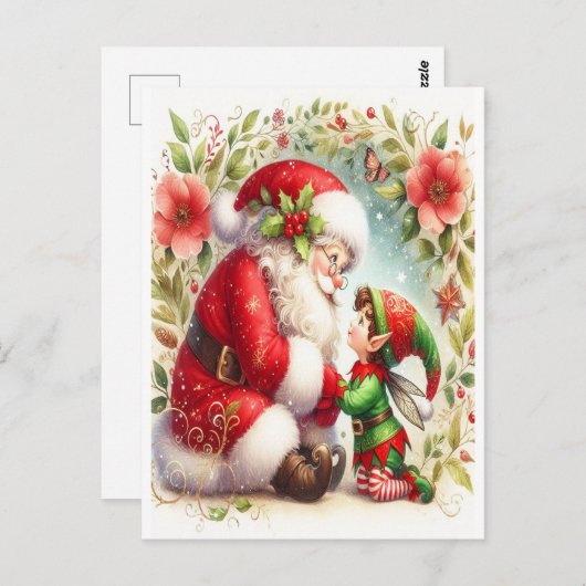 Santa And Elf 6 ポストカード (正面/裏面)