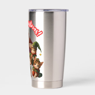 Santa and Elf Cats – Meo Christmas Cute Holiday 保温保冷タンブラー