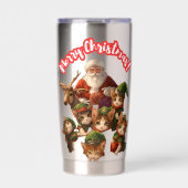 Santa and Elf Cats – Meo Christmas Cute Holiday 保温保冷タンブラー (正面)