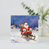 Santa and Elf Sledding on Christmas Eve シーズンカード (スタンド正面)