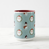 Santa And Frosty Christmas Mug マグカップ (中央)