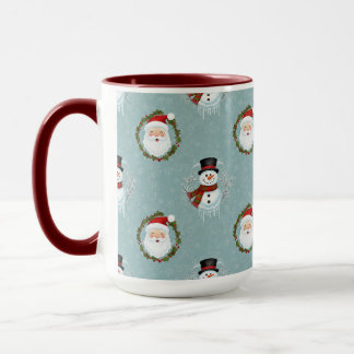 Santa And Frosty Christmas Mug マグカップ
