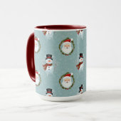 Santa And Frosty Christmas Mug マグカップ (正面左)