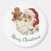 Santa And Gingerbread Man Magnet マグネット (正面)