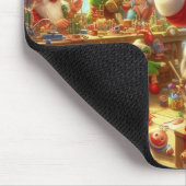 Santa and His Elves on a Thick Computer Mousepad マウスパッド (コーナー)